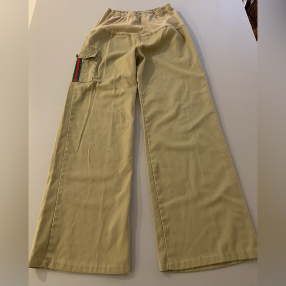 VINTAGE 1970’s Maternity Pants Khaki - No tags-see measurements- Sm/Med size - Picture 9 of 9